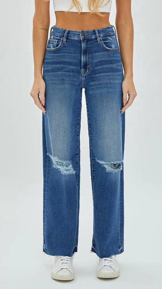 Hidden - Logan Grinded Stretch Dad Jeans