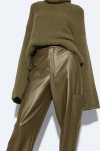 Lapointe - Stretch Faux Leather Tapered Trouser