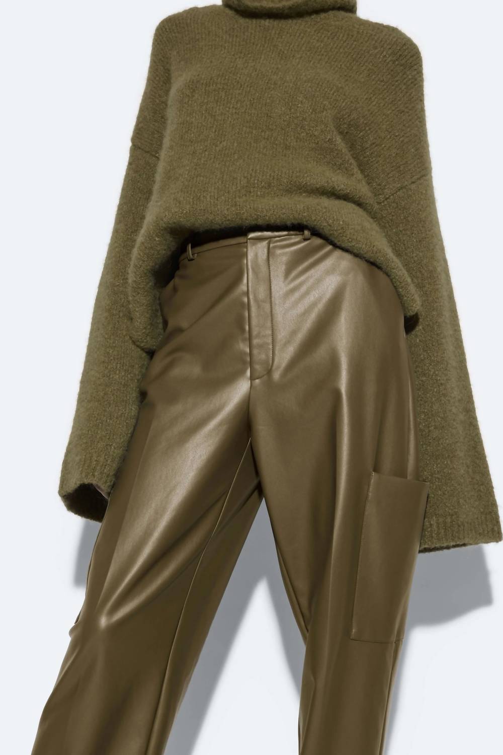Lapointe - Stretch Faux Leather Tapered Trouser