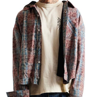 Diet Starts Monday Eagle Hooded Flannel in acid wash - men's jacket - detail view