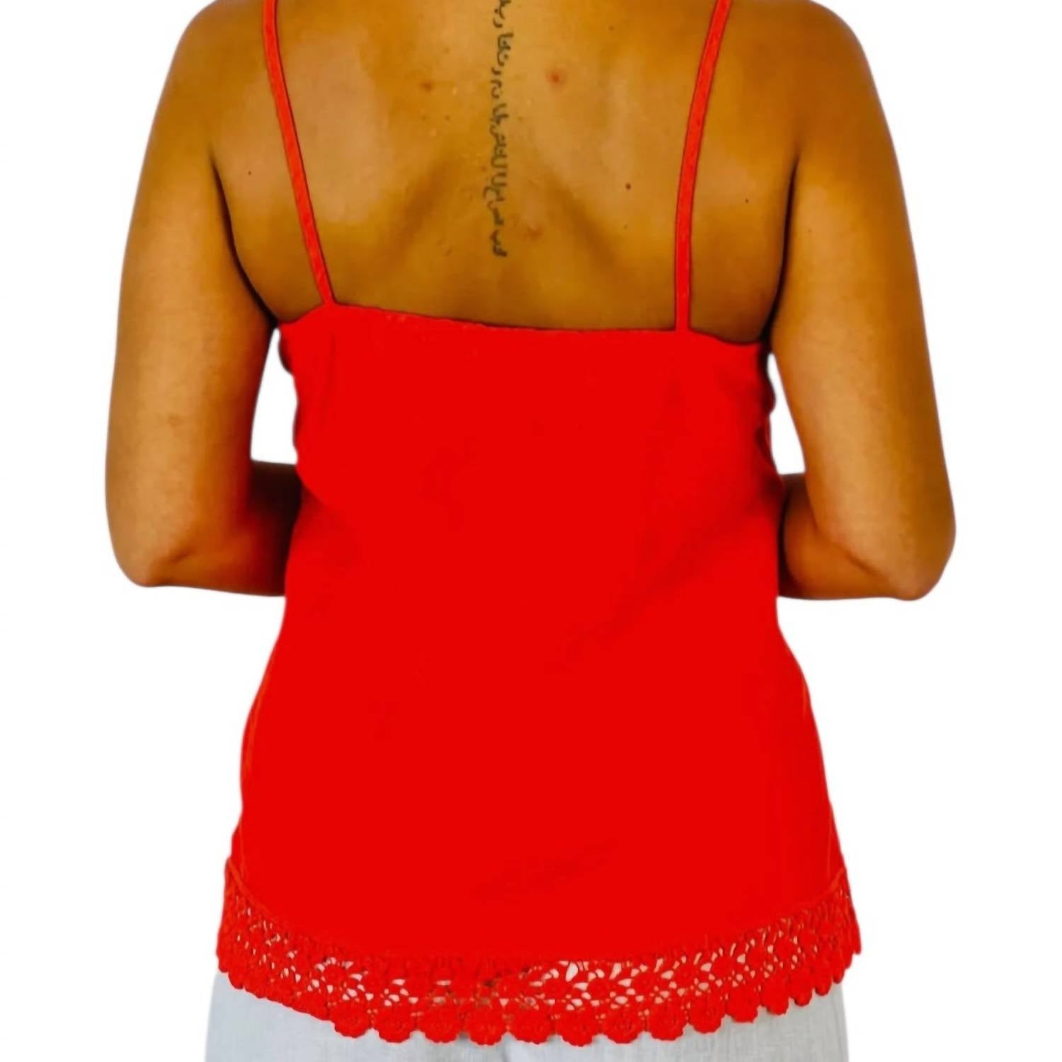 Made In Italy - Grace Linen Lace Tank