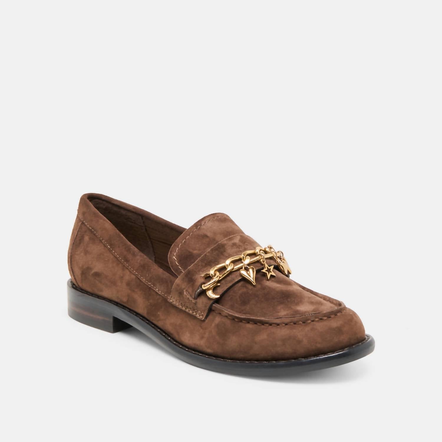 Dolce Vita Women's Waylen Loafers in dk brown - women's flats - detail view