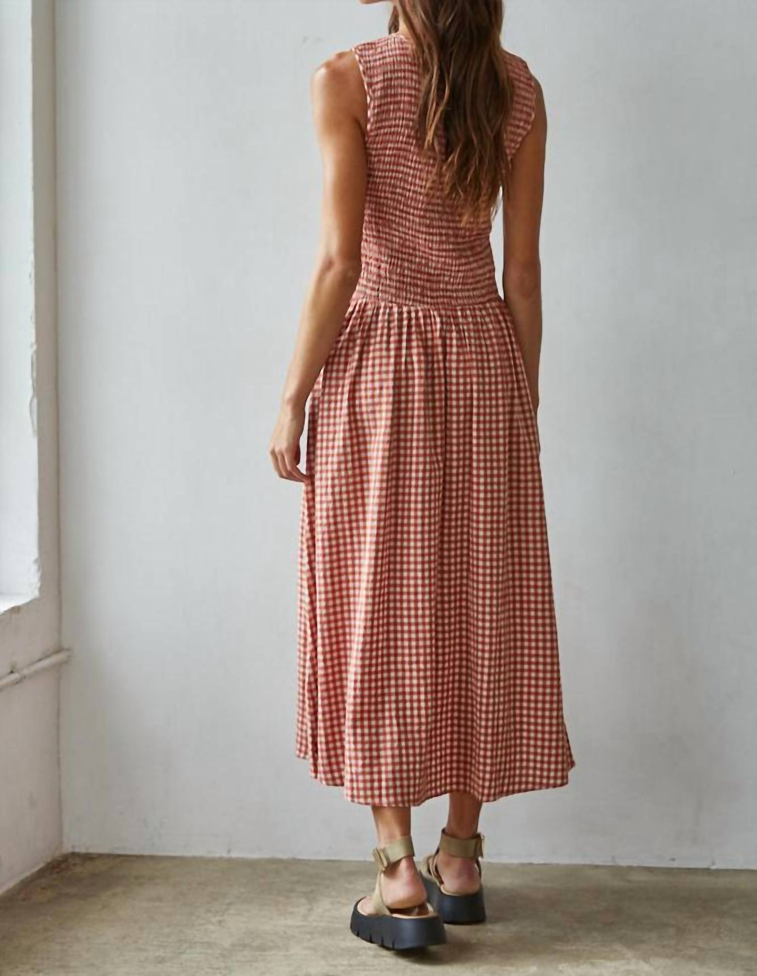 By Together - Sayler Smocked Midi Dress