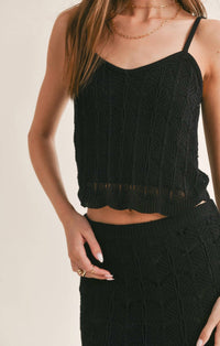 Sage The Label - Cappuccino Open Knit Tank Top