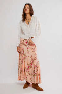 Free People Rowan Maxi Skirt in peach - women's skirt