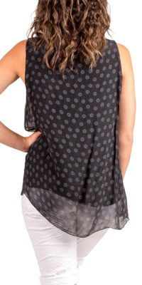 Gigi Moda - Fernanda Daisy Silk Sleeveless Top