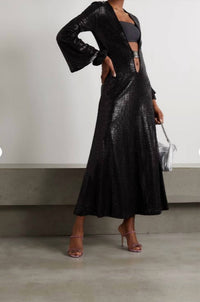 Dodo Bar Or - Nina Sequined Cutout Stretch-Jersey Maxi Dress