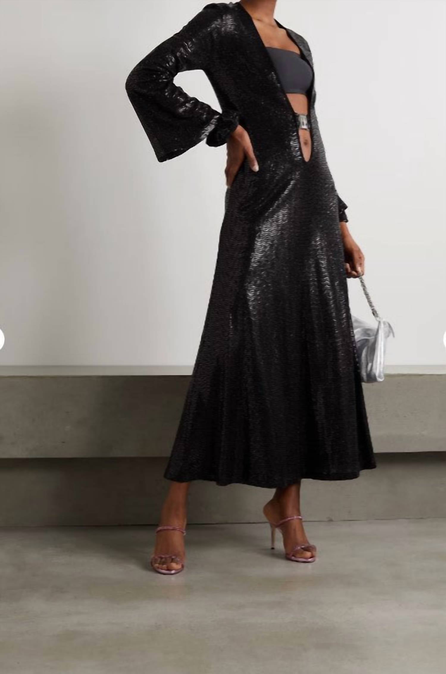Dodo Bar Or - Nina Sequined Cutout Stretch-Jersey Maxi Dress