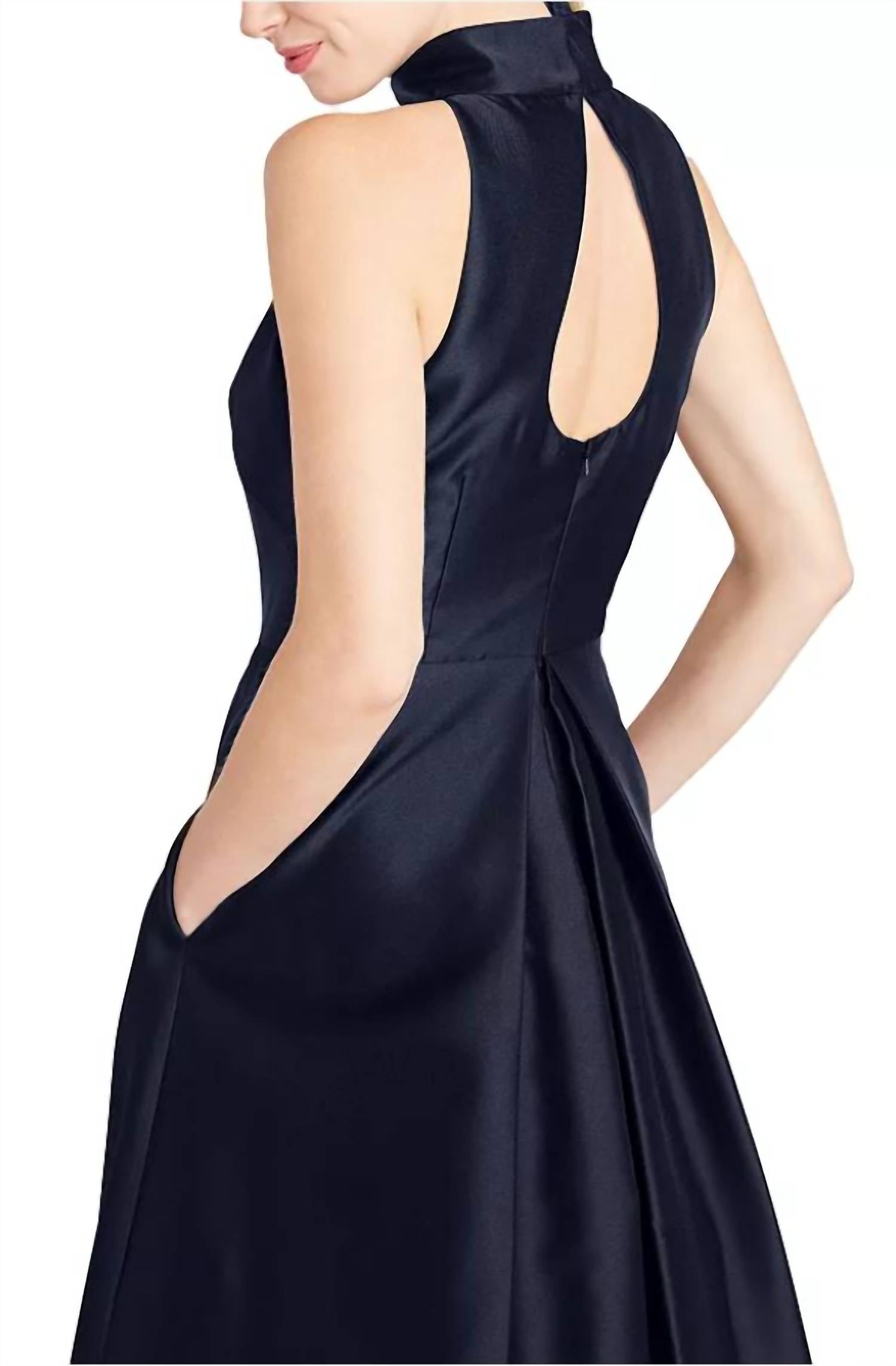 Ml Monique Lhuillier - Mikado High Neck Gown