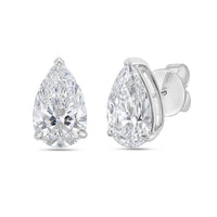 Diana M Jewels - 5.13 Cts Pear Shape Lab Diamond Stud Earrings