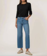 Kut From The Kloth - Charlotte High Rise Wide Leg Raw Hem Jean