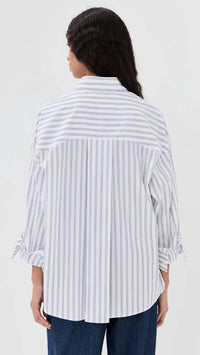 TWP New Earl Shirt in white midnight - women's shirt - detail view