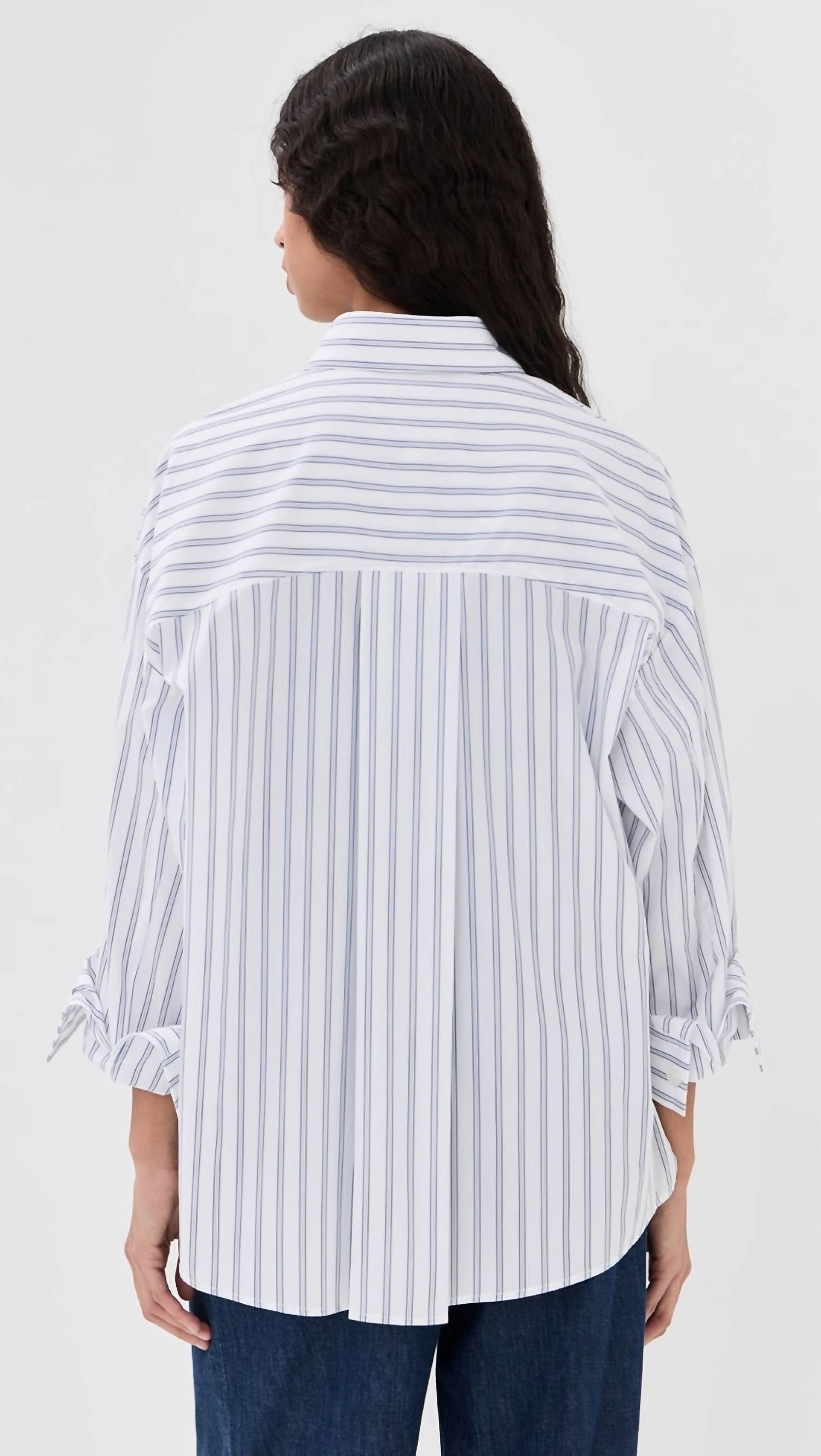 TWP New Earl Shirt in white midnight - women's shirt - detail view