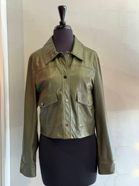 Esqualo - Women's Short Vegan Leather Jacket
