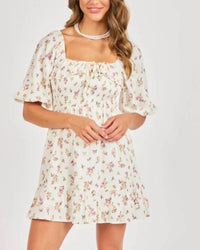 Sadie & Sage - Bouquet Smocked Mini Dress