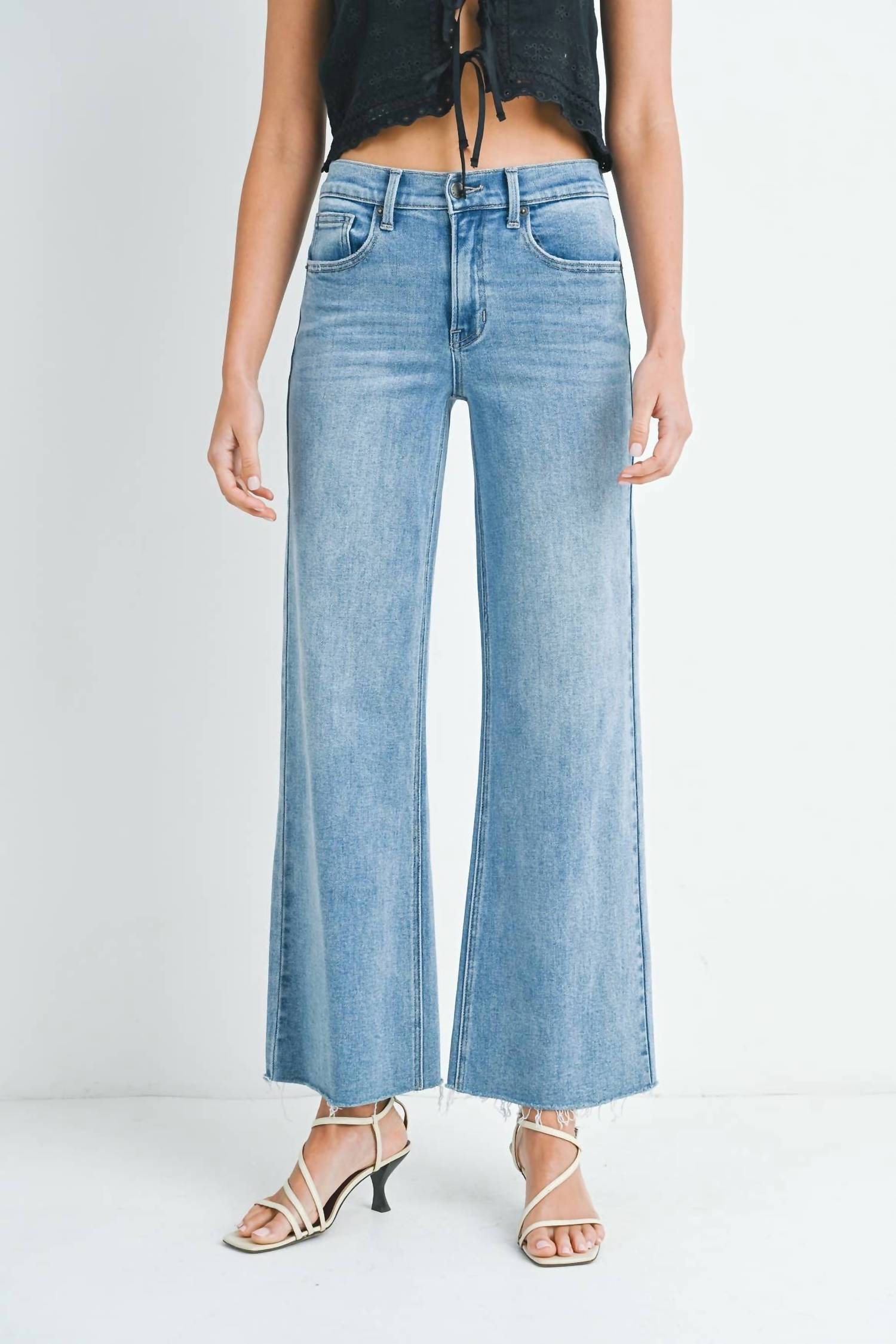 Just Usa - Longer Length Wide Leg Jeans