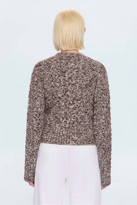 PISTOLA Quinn Sweater in chocolate marl 1 - women's sweater - alternate view