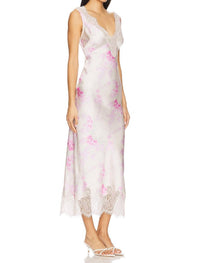 LoveShackFancy Serene Lace Dress in vanilla sorbet - women's dress - alternate view