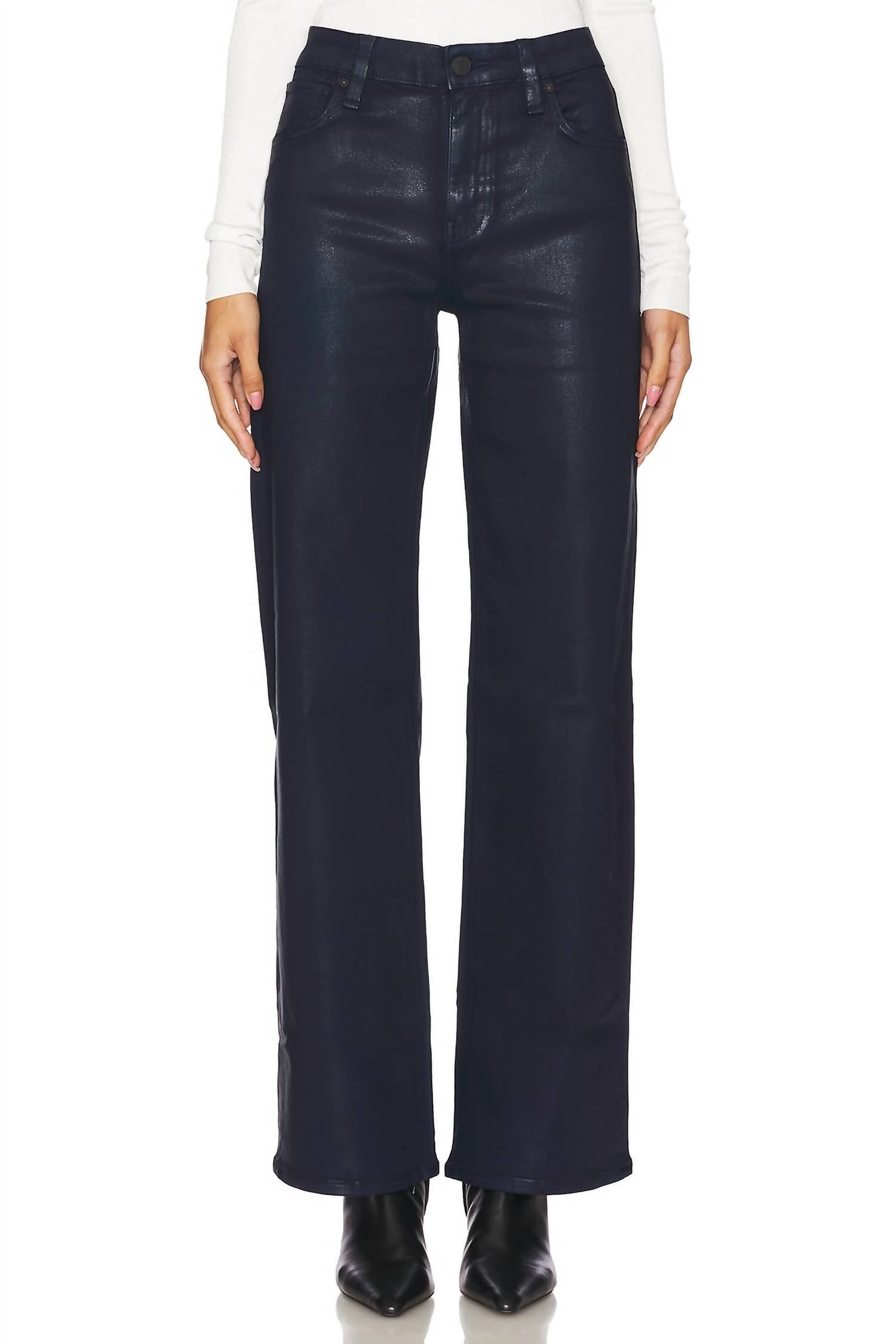 Hudson - Rosie High Rise Wide Leg Jeans