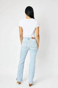 Judy Blue - Mid Rise Slit Hem Bootcut Jeans