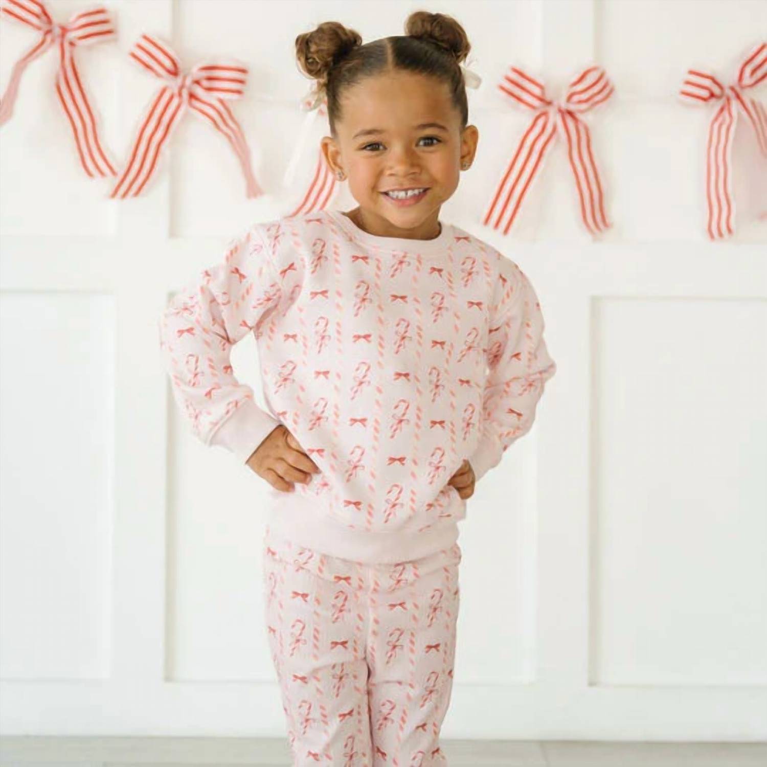 Sweet Wink - Kid's Candy Cane Lane Christmas Sweatshirt