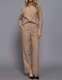 Active Usa - Amber Suede Straight Leg Pants