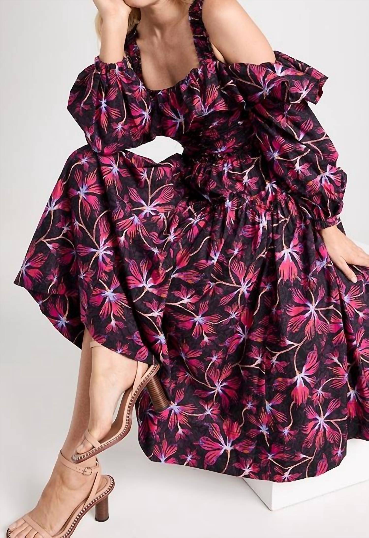 Ulla Johnson - Caprice Ruffled Floral Print Midi Dress