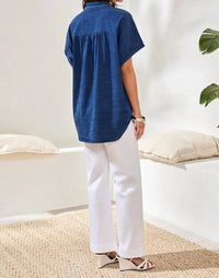 Tribal - Denim Short Sleeve Shirt