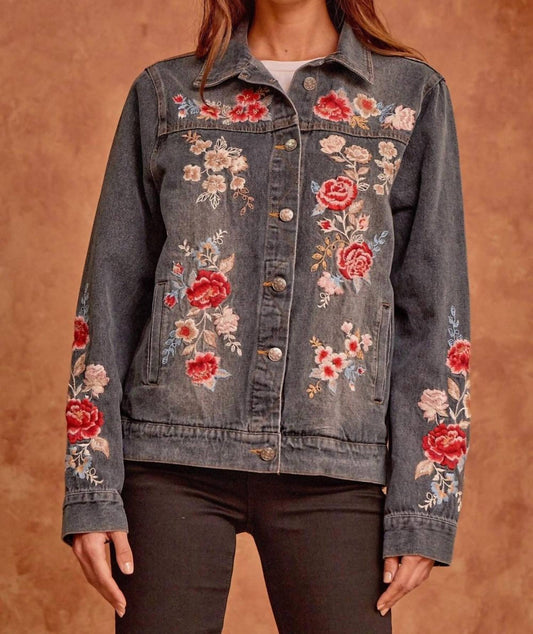 Andree By Unit - Lovely Visions Flower Embroidered Jacket