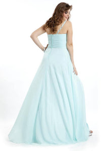 Rachel Allan - One Shoulder Chiffon Gown