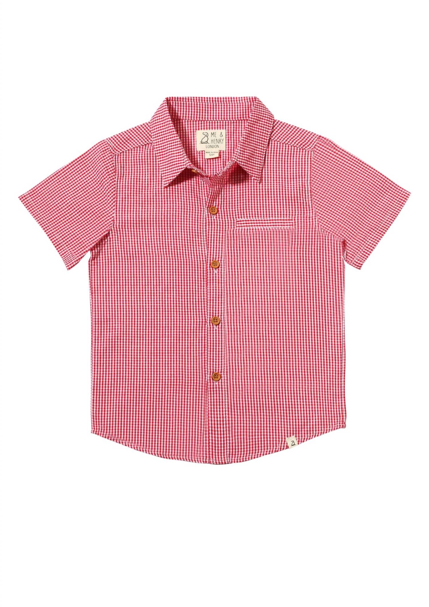 Me & Henry - Boy's Micro Plaid Shirt