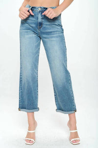 I&M Jeans - High Rise Roll Up Straight Jeans