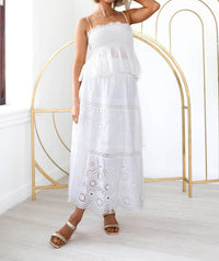 Loveshackfancy - Miloti Eyelet Lace Maxi Skirt