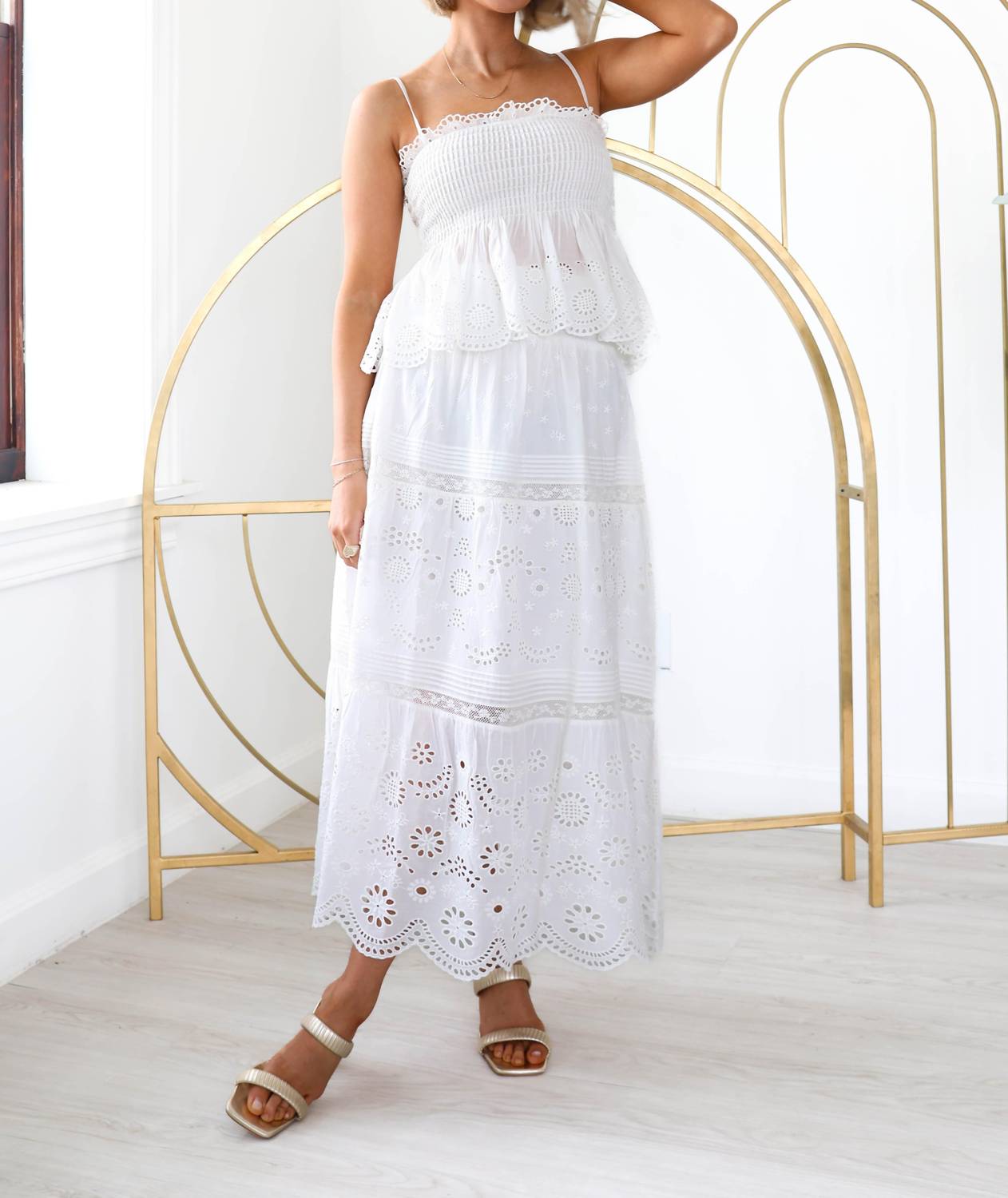 Loveshackfancy - Miloti Eyelet Lace Maxi Skirt