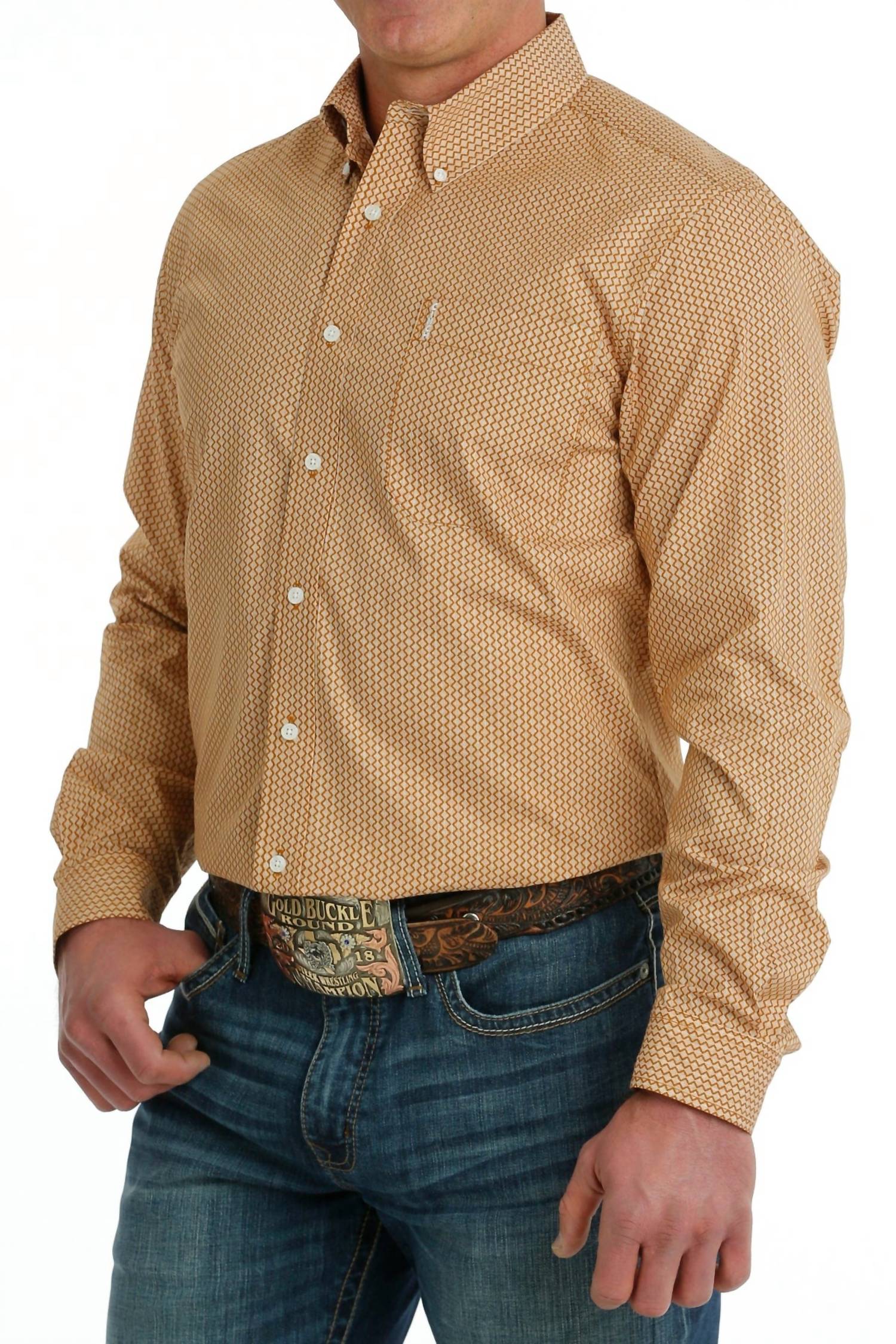 Cinch - Men's Modern Fit Vertical Geometric Western Shirt