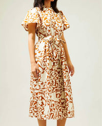 Sugarlips - Ayla Short Bell Sleeve Midi Dress