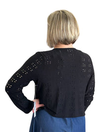 Habitat - Eyelet Blooms Open Front Jacket