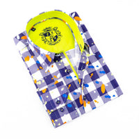 Eight X - Men's Digital Paint Shirt With Solid Trim