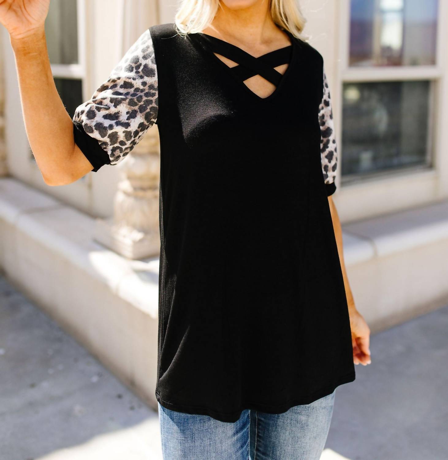 I Love Leopard Top