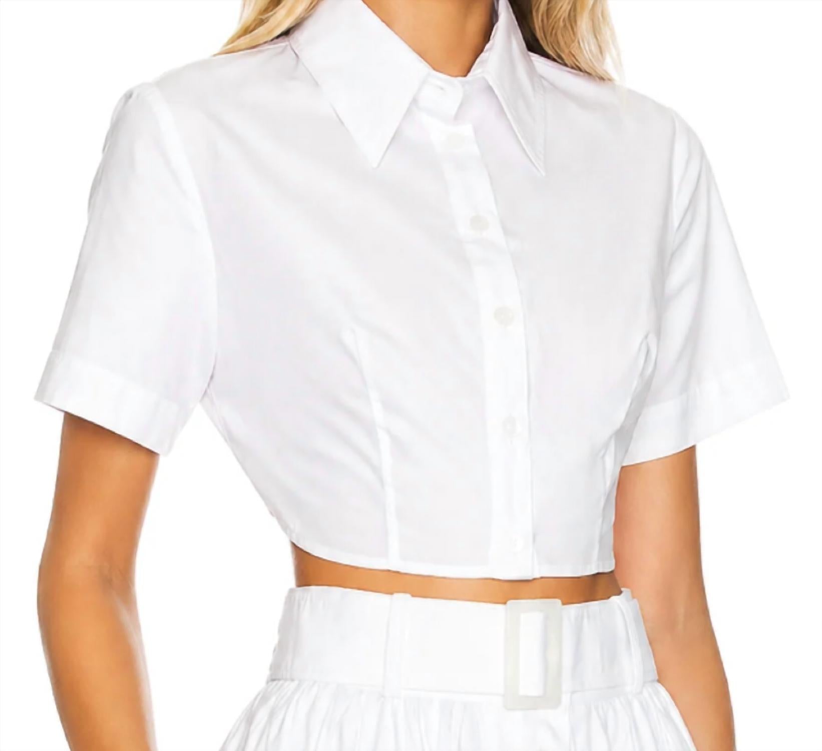 Matthew Bruch - Cropped Tie Back Button Up