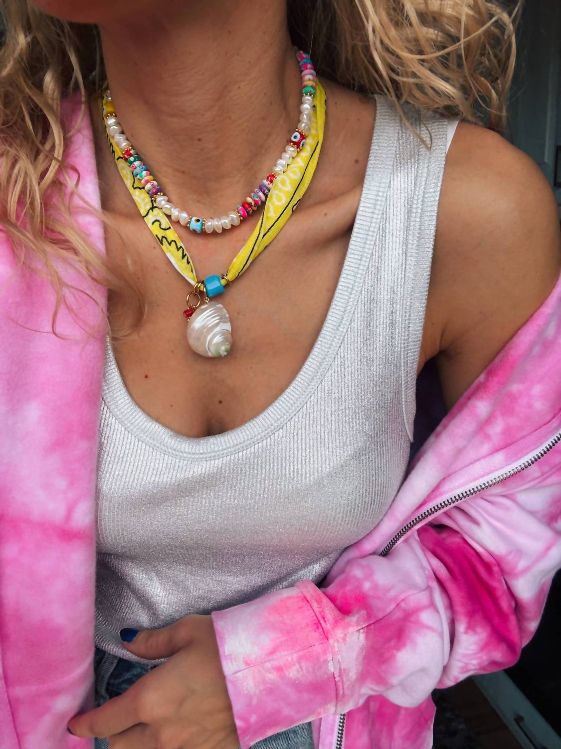 Goupi - Women's Bandana Shell Necklace