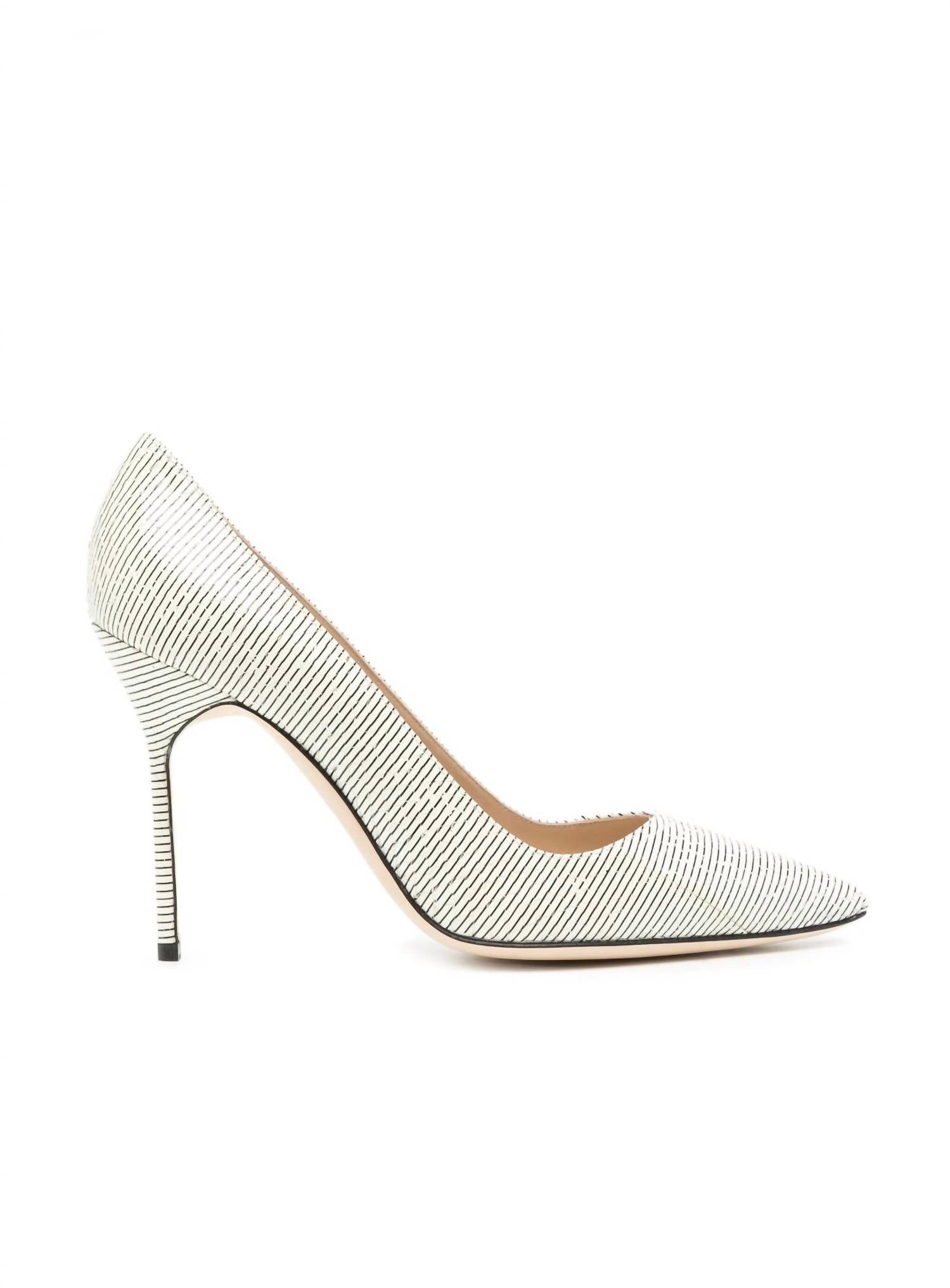 Manolo Blahnik - Women's Bb 105 Striped Leather Heels