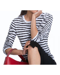 Elliott Lauren - Crewneck With Ruched Sleeve Top