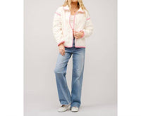 Blue B Quilted Bow Print Jacket in pink - women's jacket - view 4