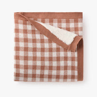 Elegant Baby - Kid's Gingham Fur Back Blanket