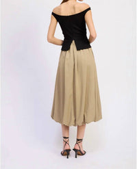 En Saison - Off Shoulder Bubble Hem Dress