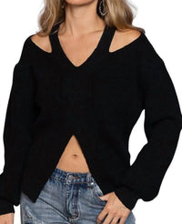 Pol - Lola Front & Top Cutout Knit Sweater