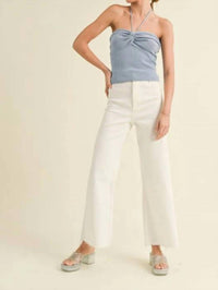 Miou Muse - Cloud Wide Leg Denim Jeans