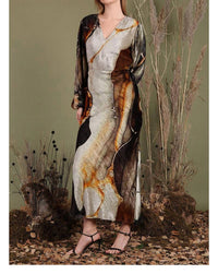 -Bl^Nk- - Amerie Long Sleeve Maxi Dress