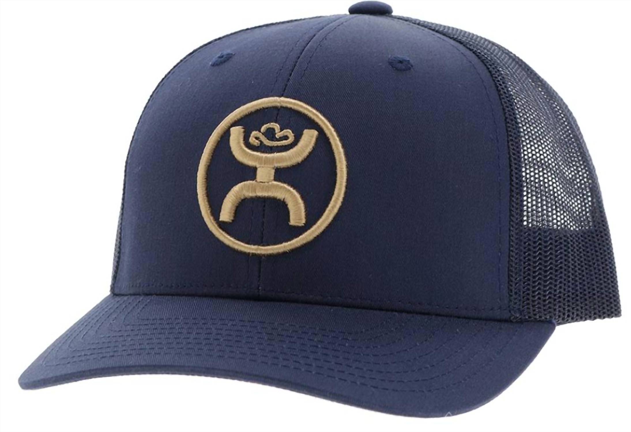HOOEY Mid Adjustable Snapback Cap in navy - men's hat